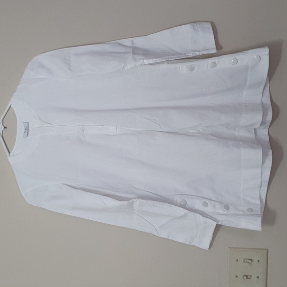 Akris Punto White Mid Button Tunic Top - Picture 1 of 7